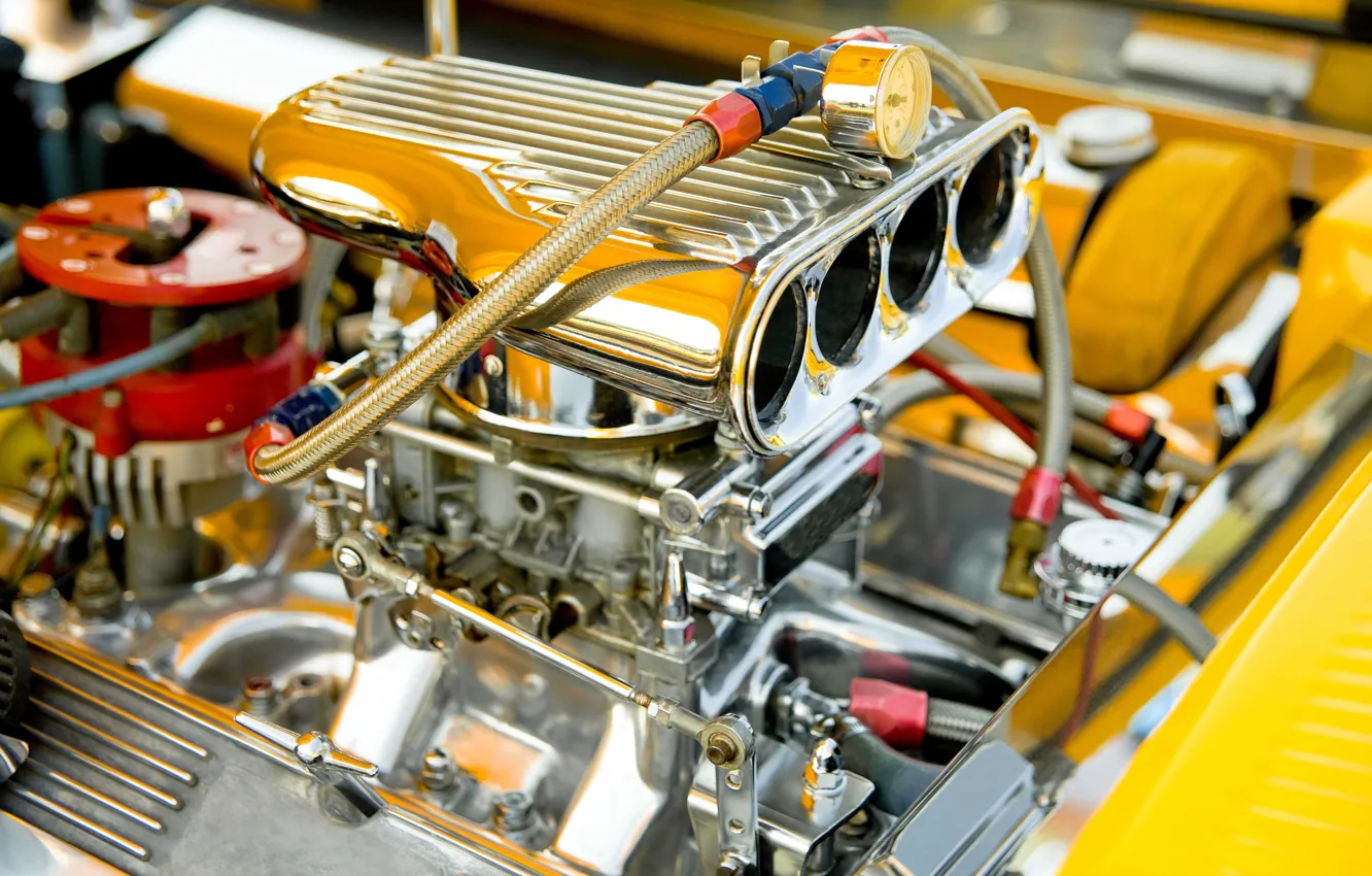 Photo wallpaper machine, auto, macro, engine, blur, Parking, Parking, supercharger