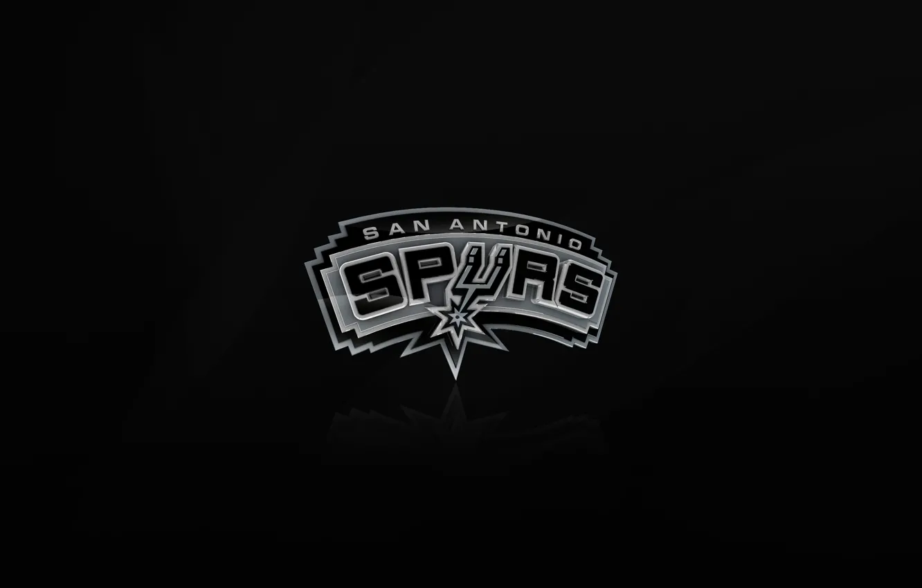 Photo wallpaper Black, Grey, Basketball, Background, Logo, NBA, San Antonio Spurs, San Antonio