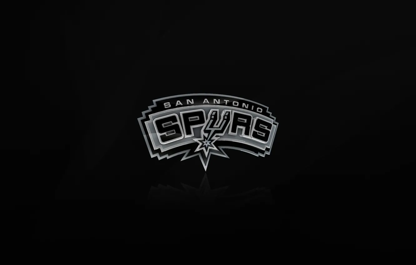 Photo wallpaper grey, background, black, logo, Basketball, NBA, San Antonio Spurs, San Antonio