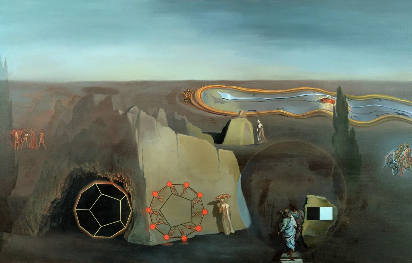 Photo wallpaper surrealism, picture, Salvador Dali, Salvador Dali, In Search Of The Fourth Dimension