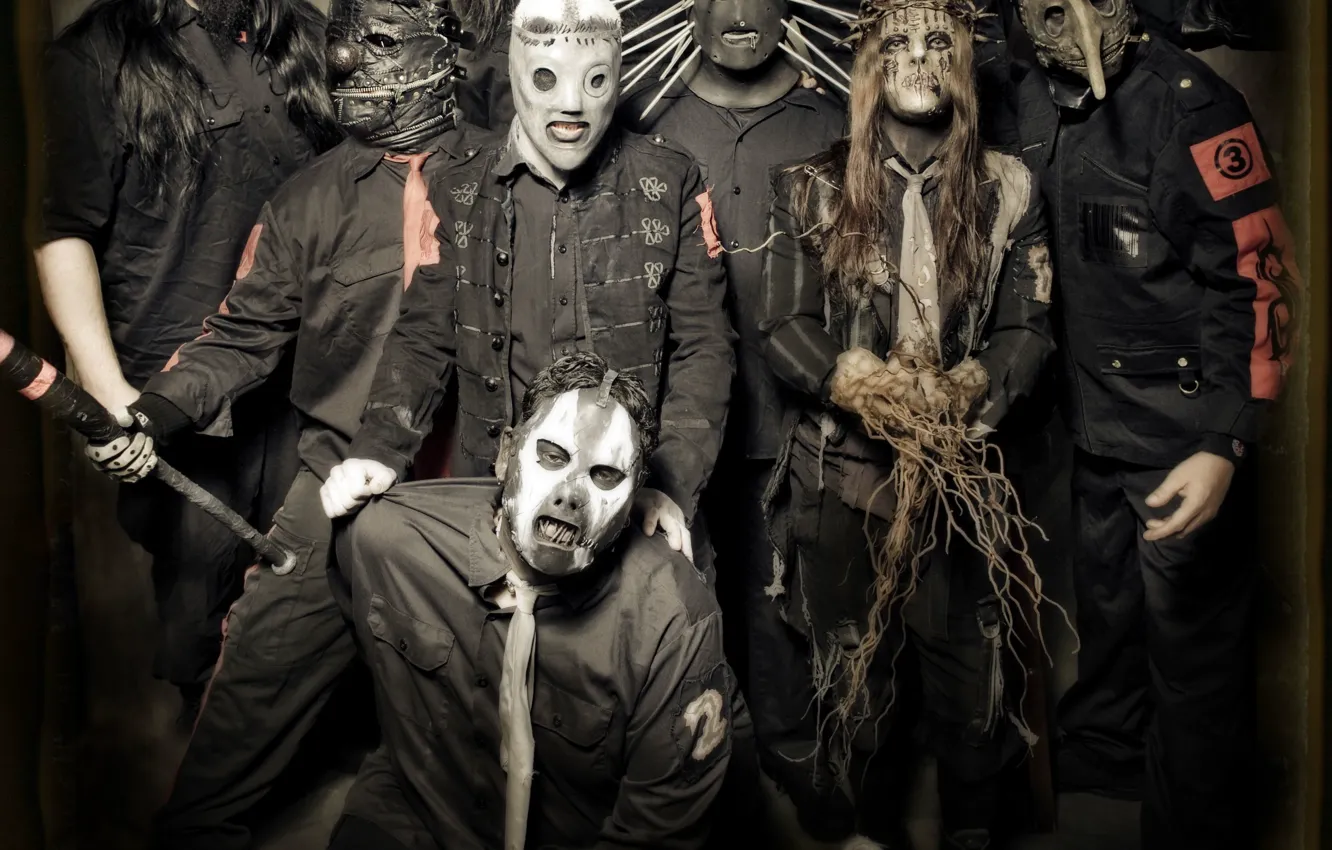Photo wallpaper group, team, Slipknot