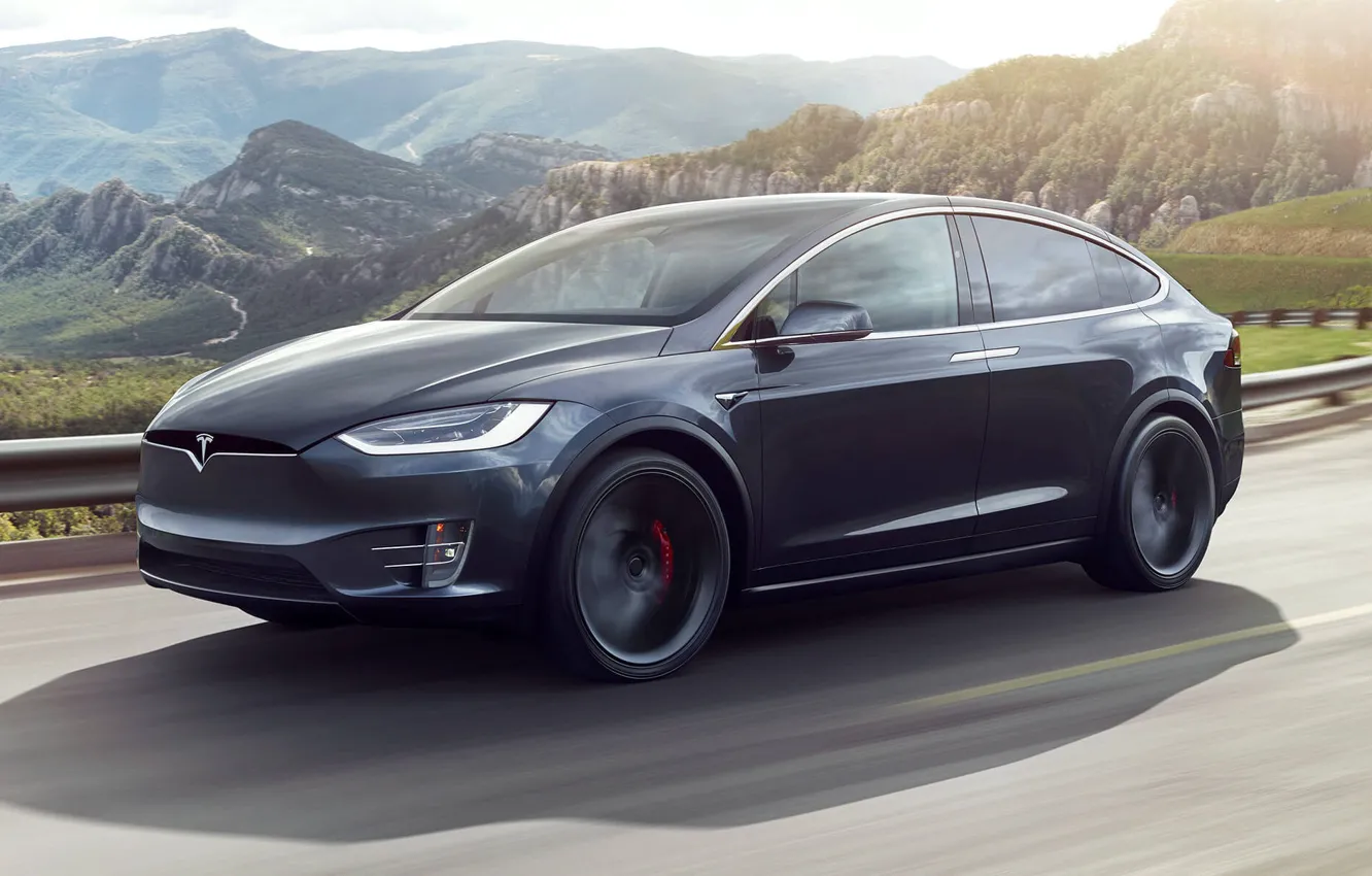 Photo wallpaper Tesla, Model X, Electric car