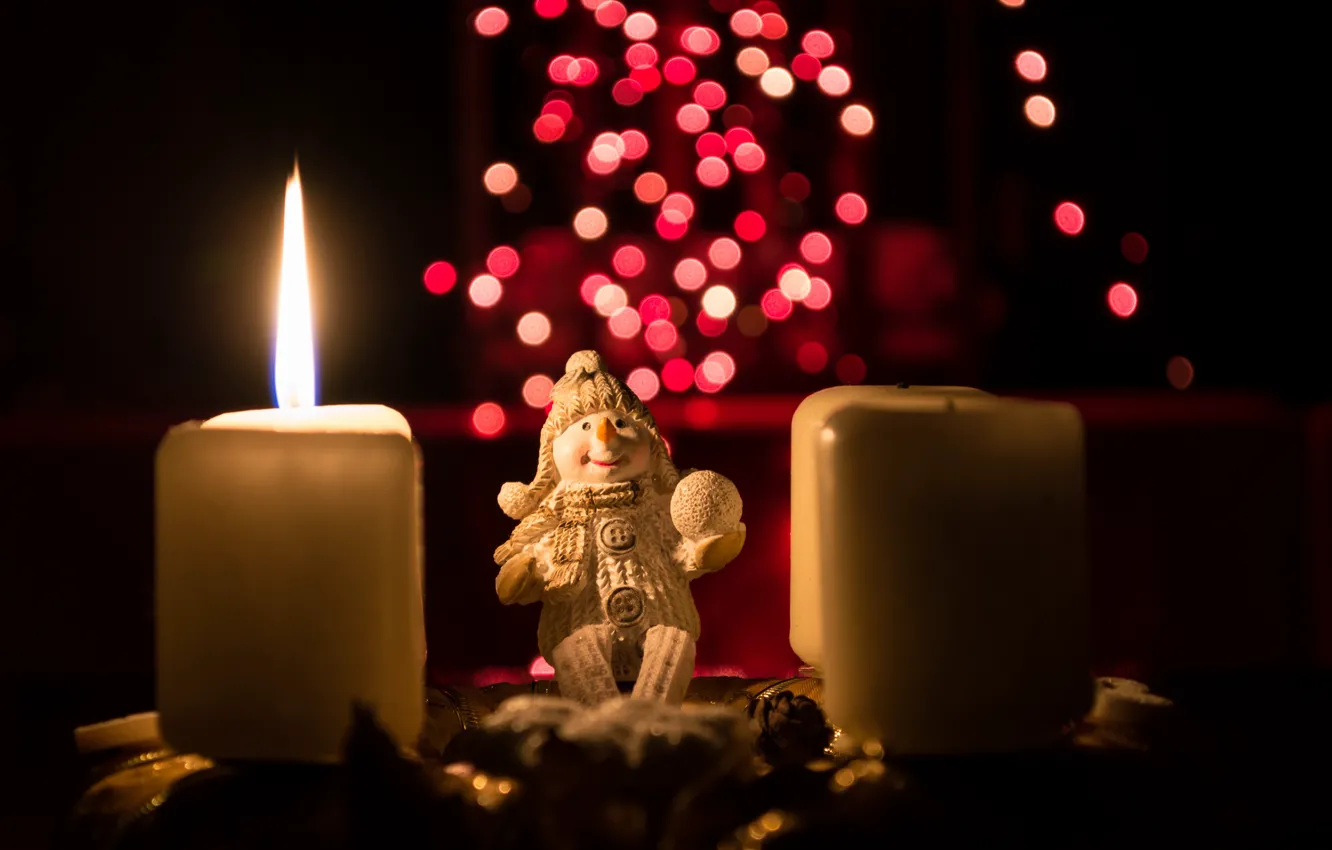 Photo wallpaper holiday, toy, candles, Advent