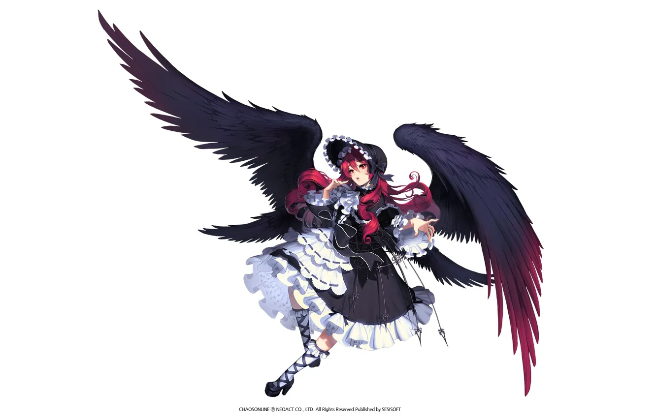 Photo wallpaper girl, wings, angel, Chaos Online