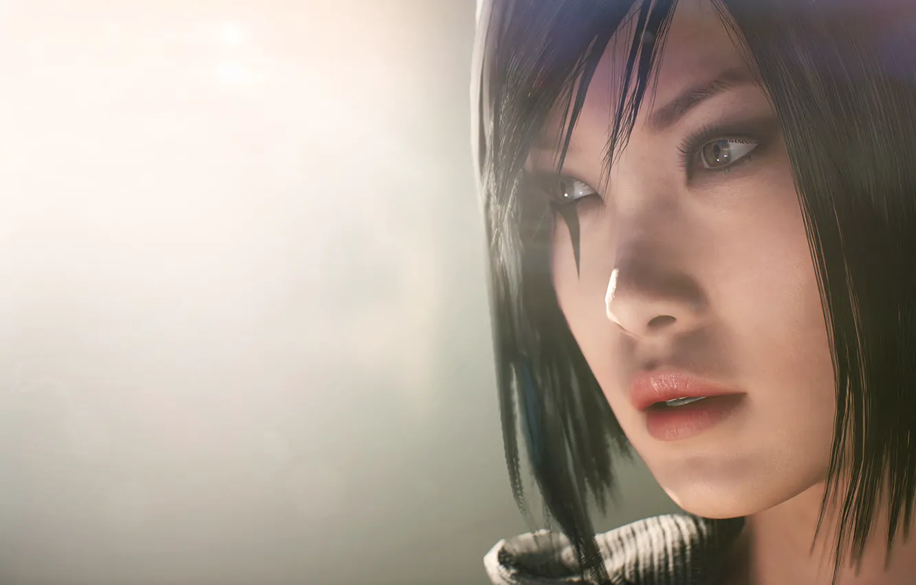 Photo wallpaper tattoo, face, Electronic Arts, DICE, videogame, Faith Connors, Mirror's Edge: Catalyst