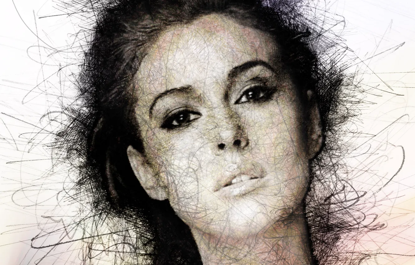 Photo wallpaper face, portrait, actress, art, beauty, Monica Bellucci
