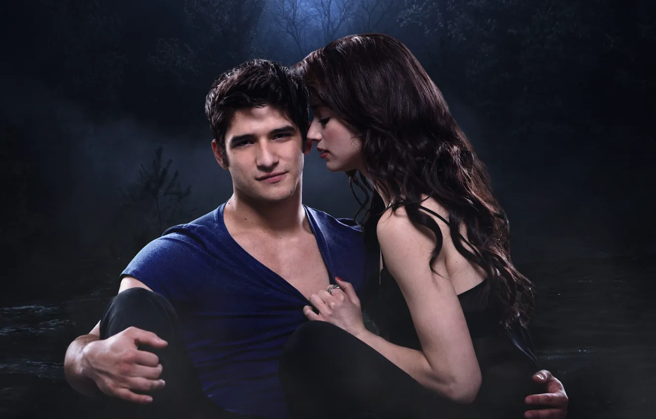 Photo wallpaper actress, the series, actor, Crystal Reed, Teen Wolf, Tyler Posey