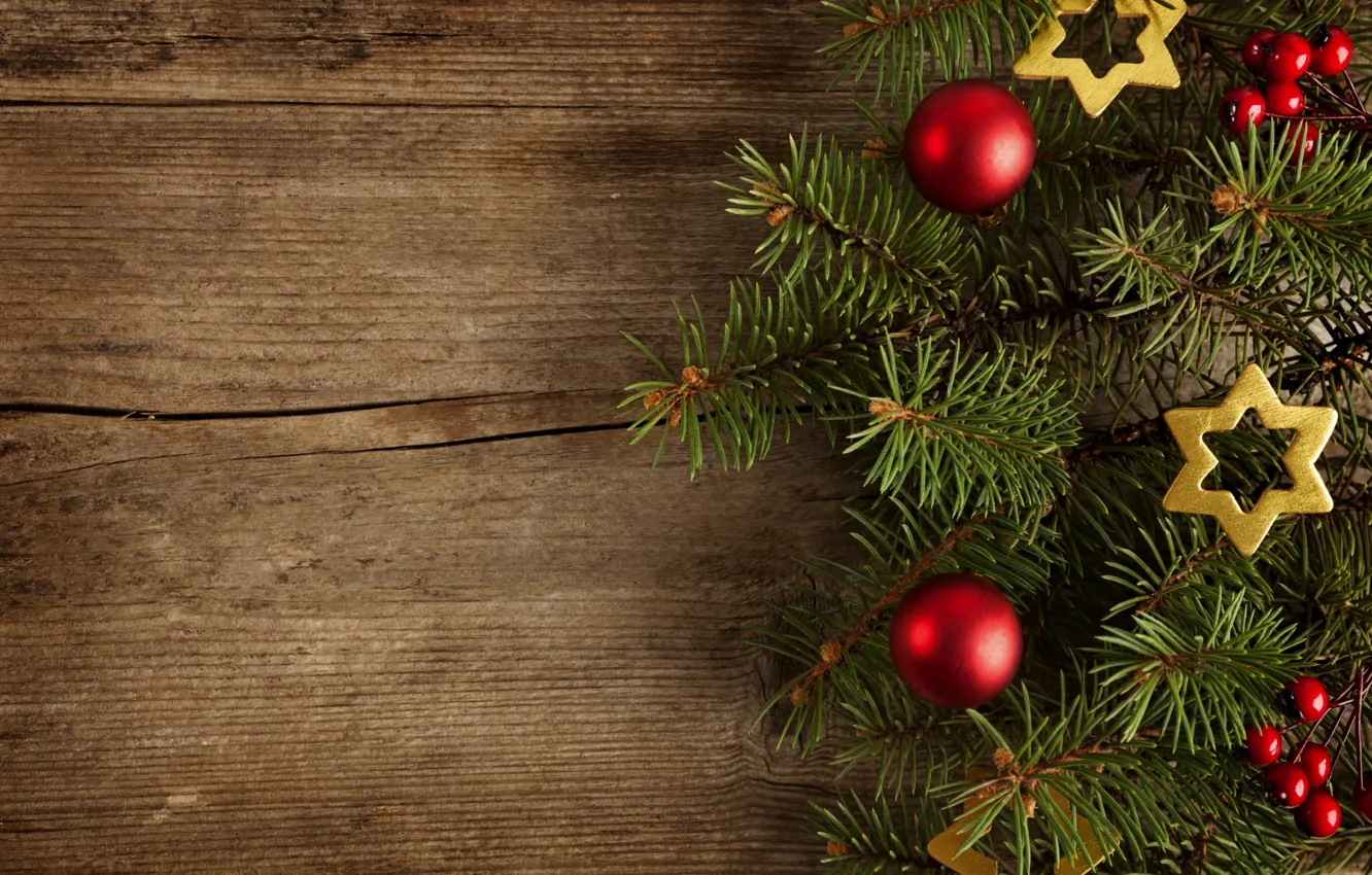 Photo wallpaper winter, stars, holiday, balls, star, balls, winter, merry christmas