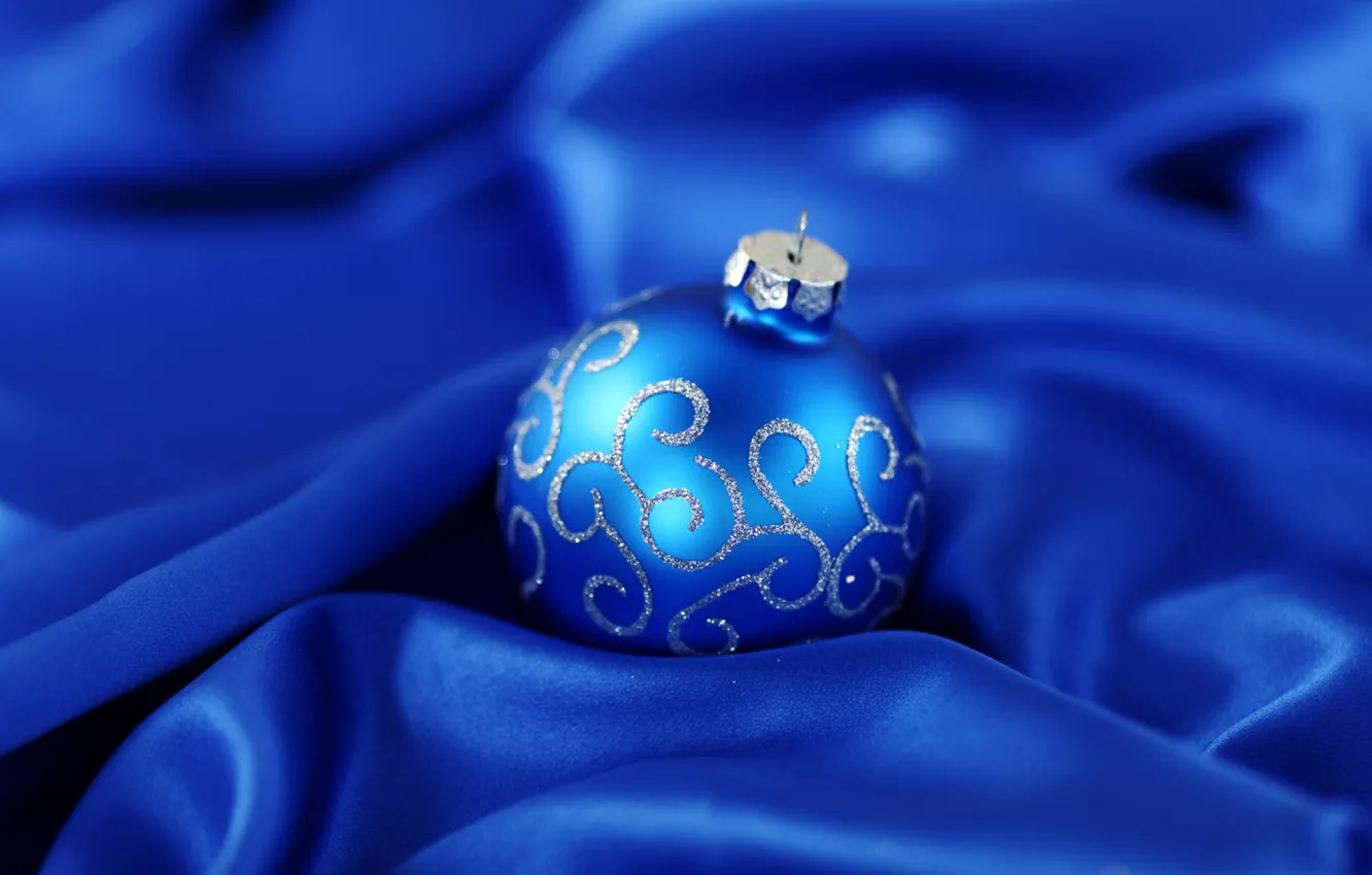 Photo wallpaper winter, holiday, balls, Shine, Christmas, fabric
