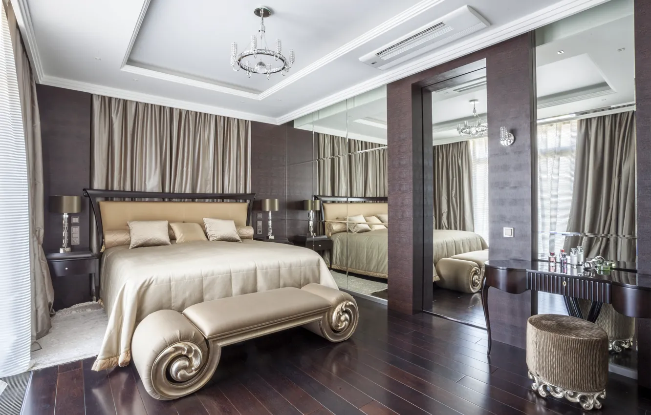 Photo wallpaper design, style, bed, interior, bedroom