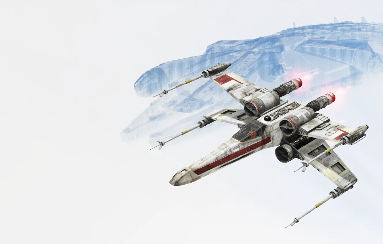 Photo wallpaper the game, Star Wars, game, Battlefront, shooter, X-wing, star wars battlefront