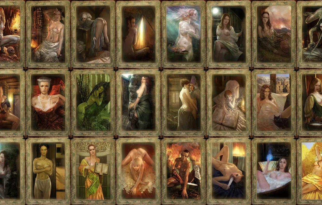 Photo wallpaper girl, map, The Witcher, Witcher