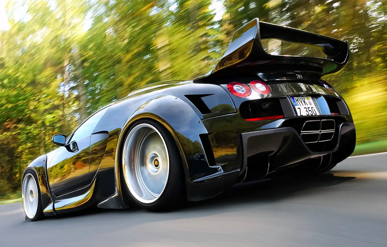 Photo wallpaper Bugatti, Veyron, black