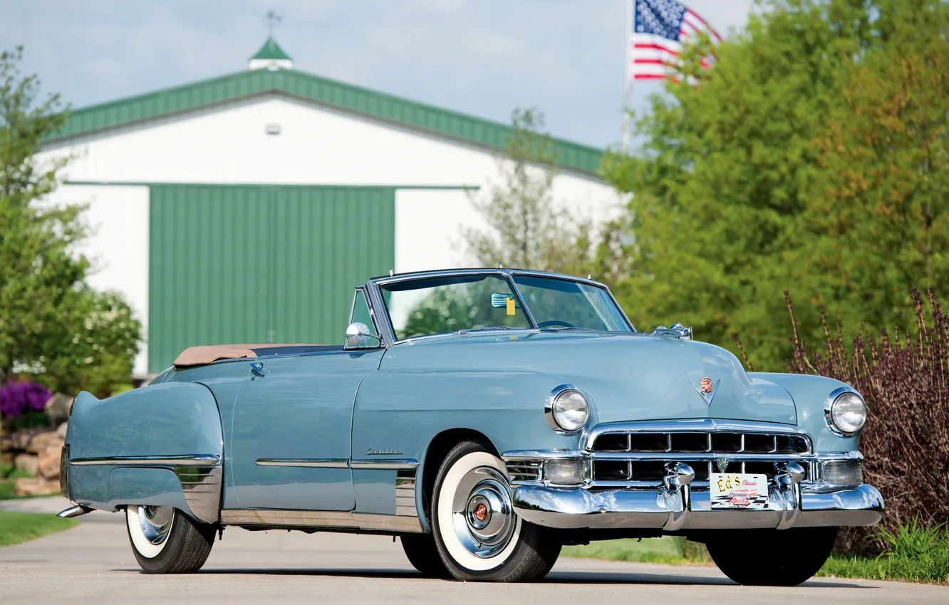 Photo wallpaper machine, retro, Cadillac, the front, Convertible, 1949, Sixty-Two