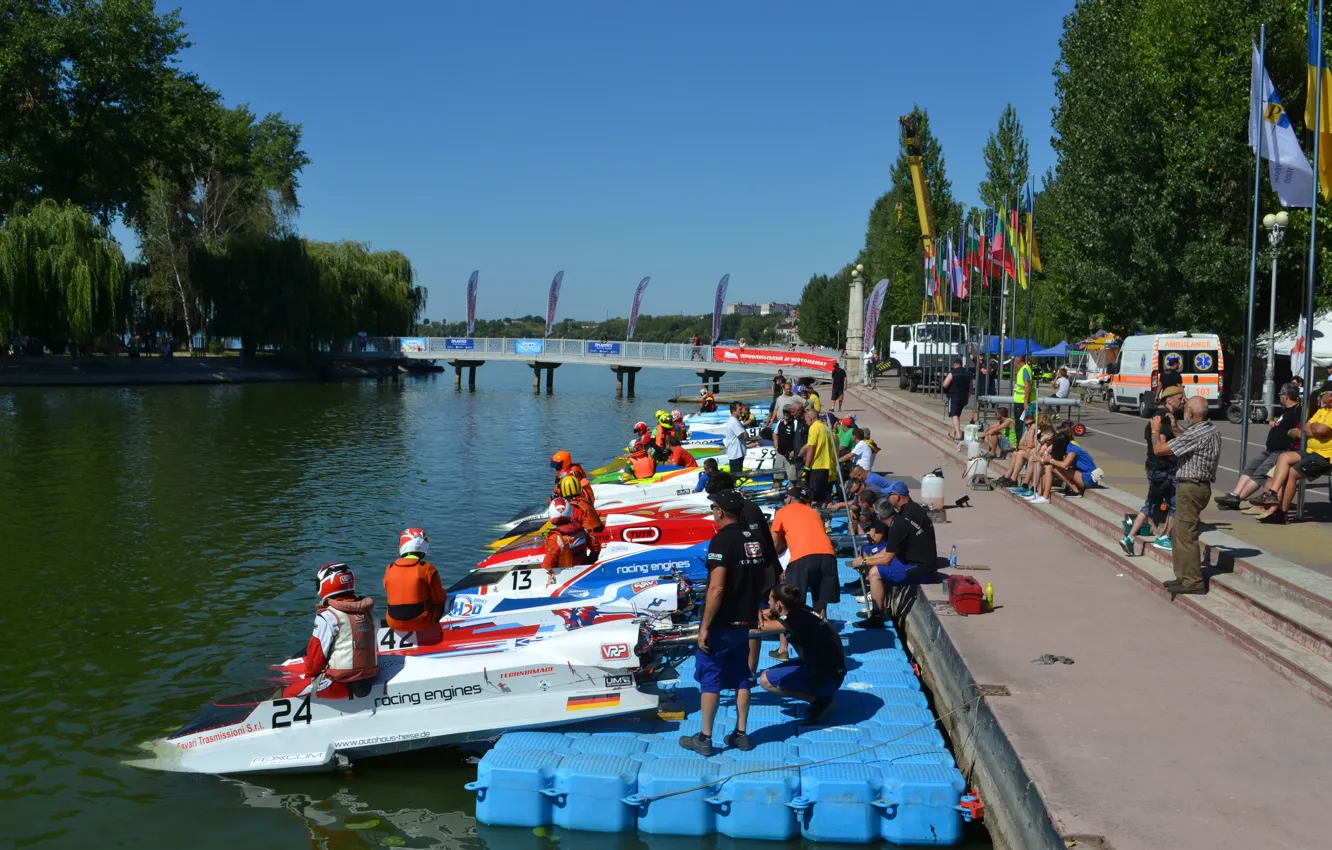 Photo wallpaper race, boat, speed