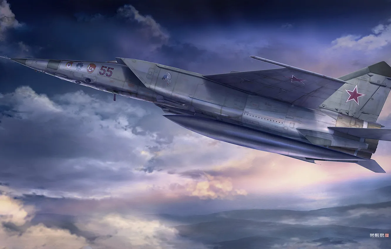 Photo wallpaper Russia, fighter-interceptor, The Russian air force, Foxbat, spy plane, Tankro Kato, MiG-25RBT Foxbat