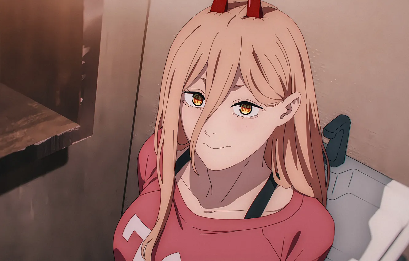 Photo wallpaper girl, smile, art, bra, jacket, anime, high quality, blonde hair