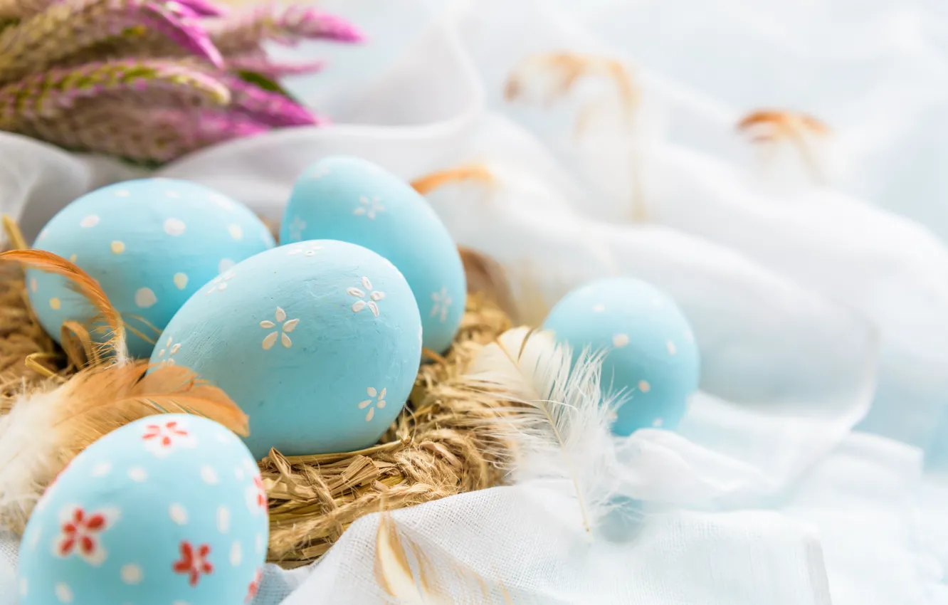 Photo wallpaper eggs, Easter, Holiday