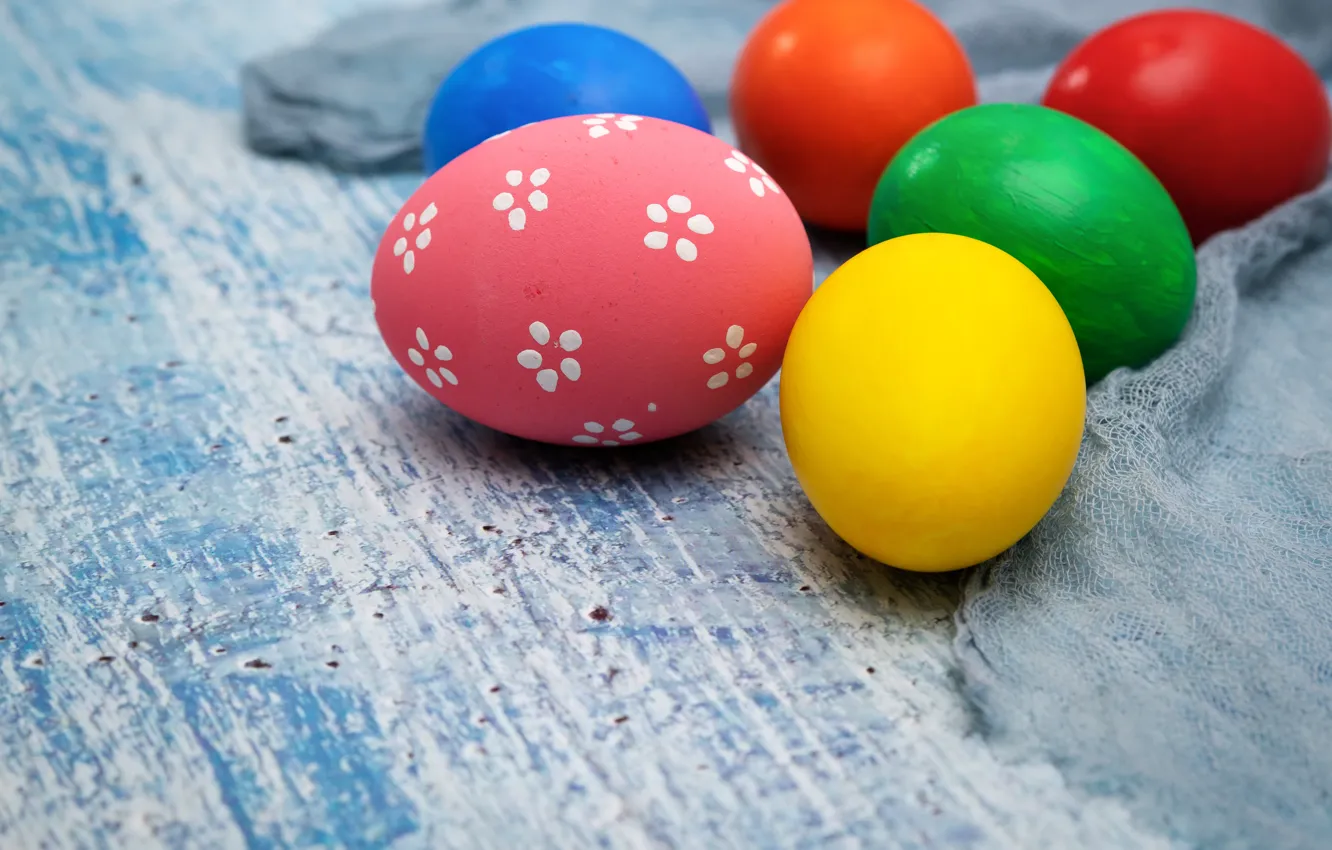 Photo wallpaper holiday, eggs, Easter, fabric
