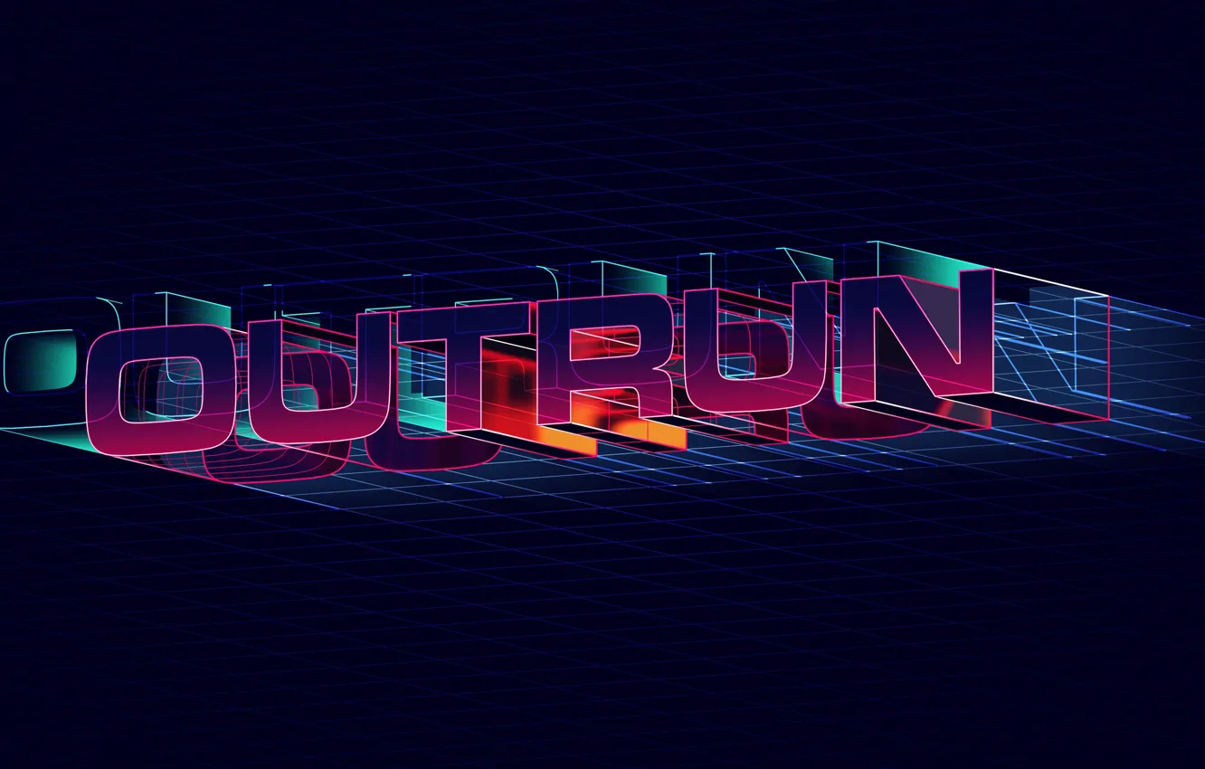 Photo wallpaper Style, Logo, 80s, Neon, 80's, Synth, Retrowave, Synthwave