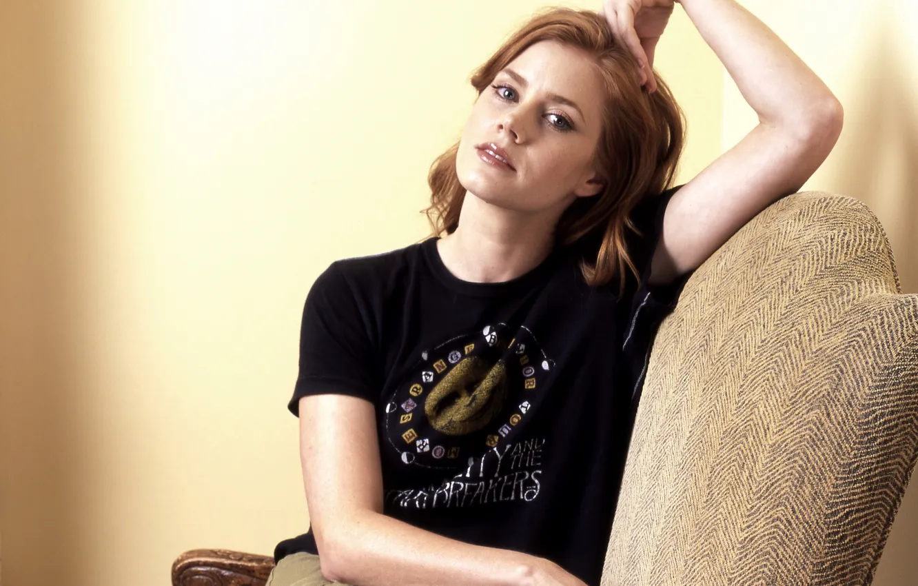 Photo wallpaper pose, portrait, chair, actress, brown hair, beauty, Amy Adams, Amy Adams