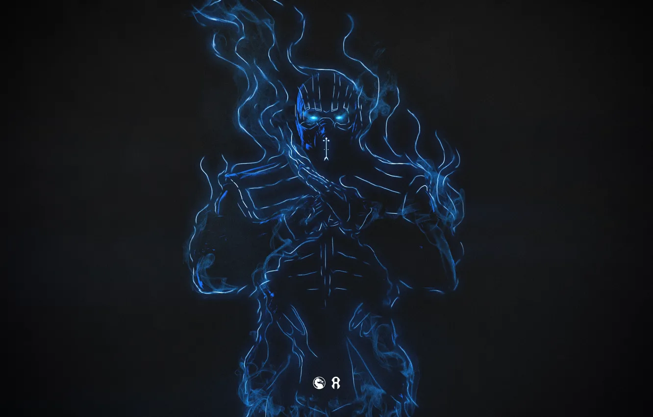 Photo wallpaper warrior, art, Mortal Kombat, Mortal Kombat, sub zero, Sub-Zero, sub zero, Subzero