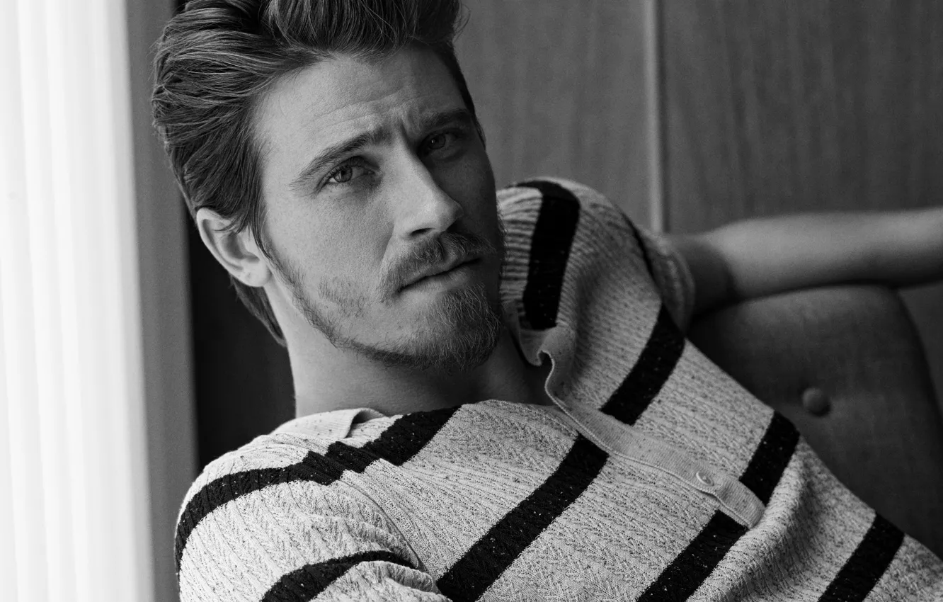 Photo wallpaper portrait, actor, black and white, photoshoot, 2014, Garrett Hedlund, Garrett Hedlund, Man of the World