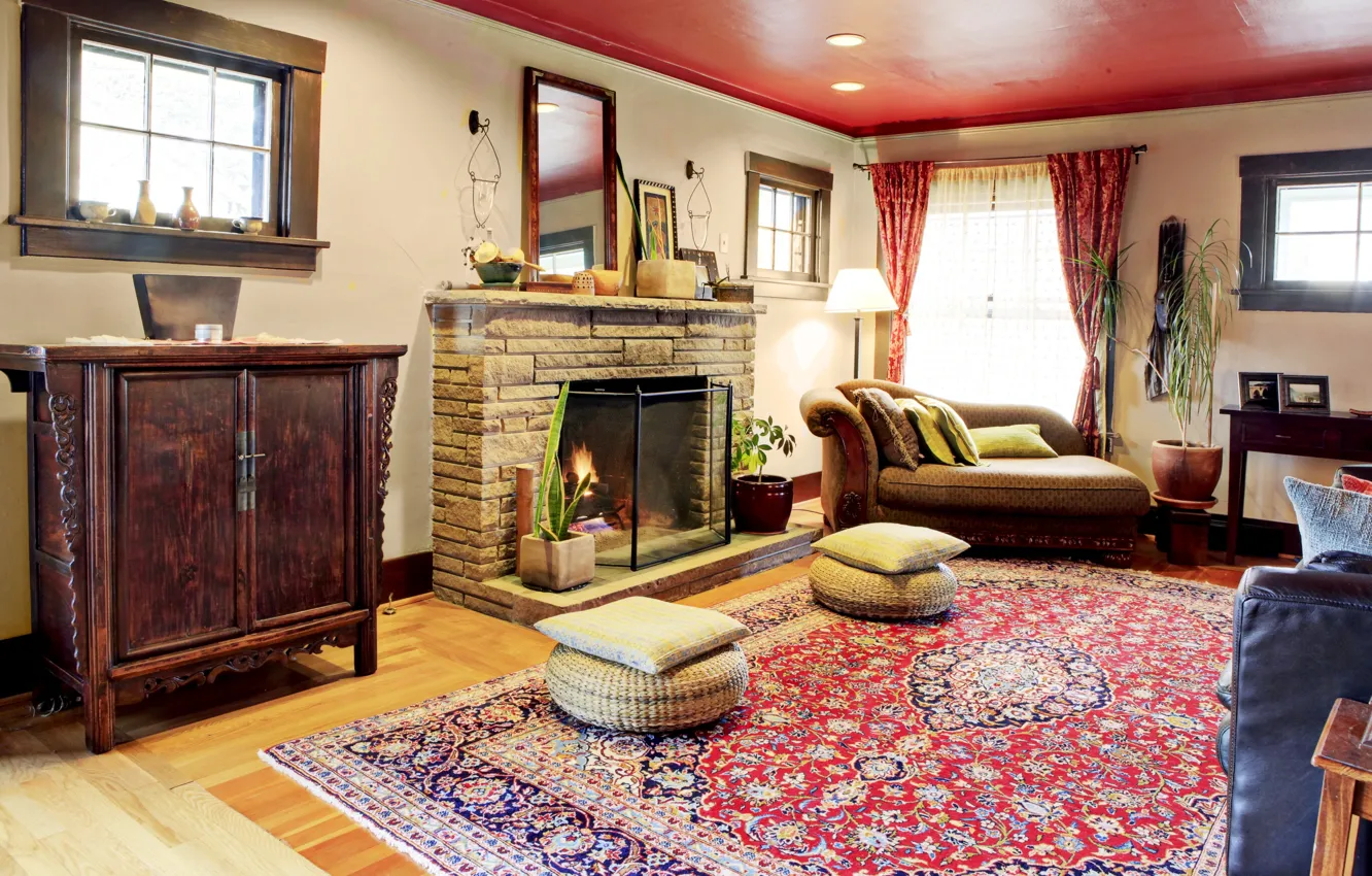 Photo wallpaper design, style, Villa, home, interior, living room, living room