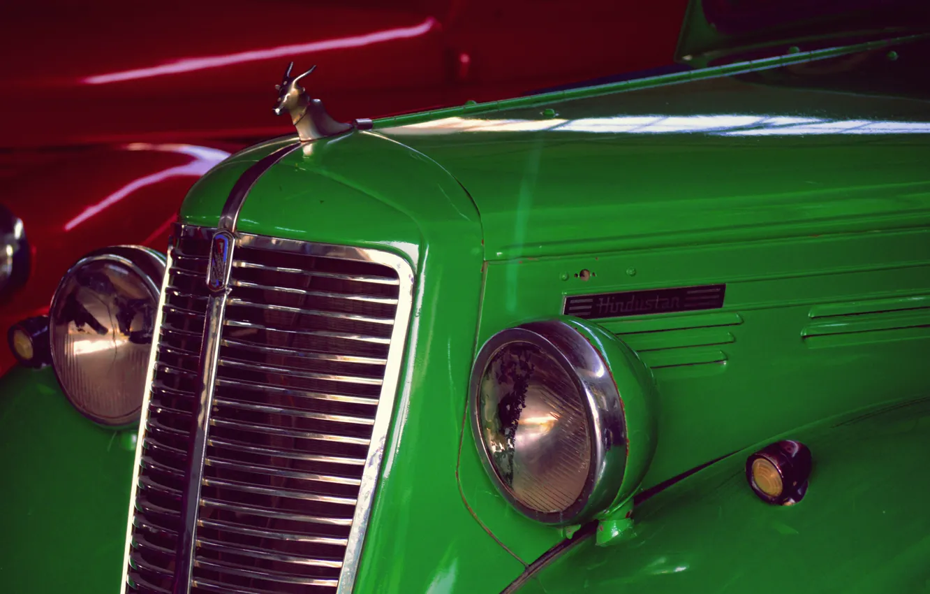 Photo wallpaper retro, lights, grille