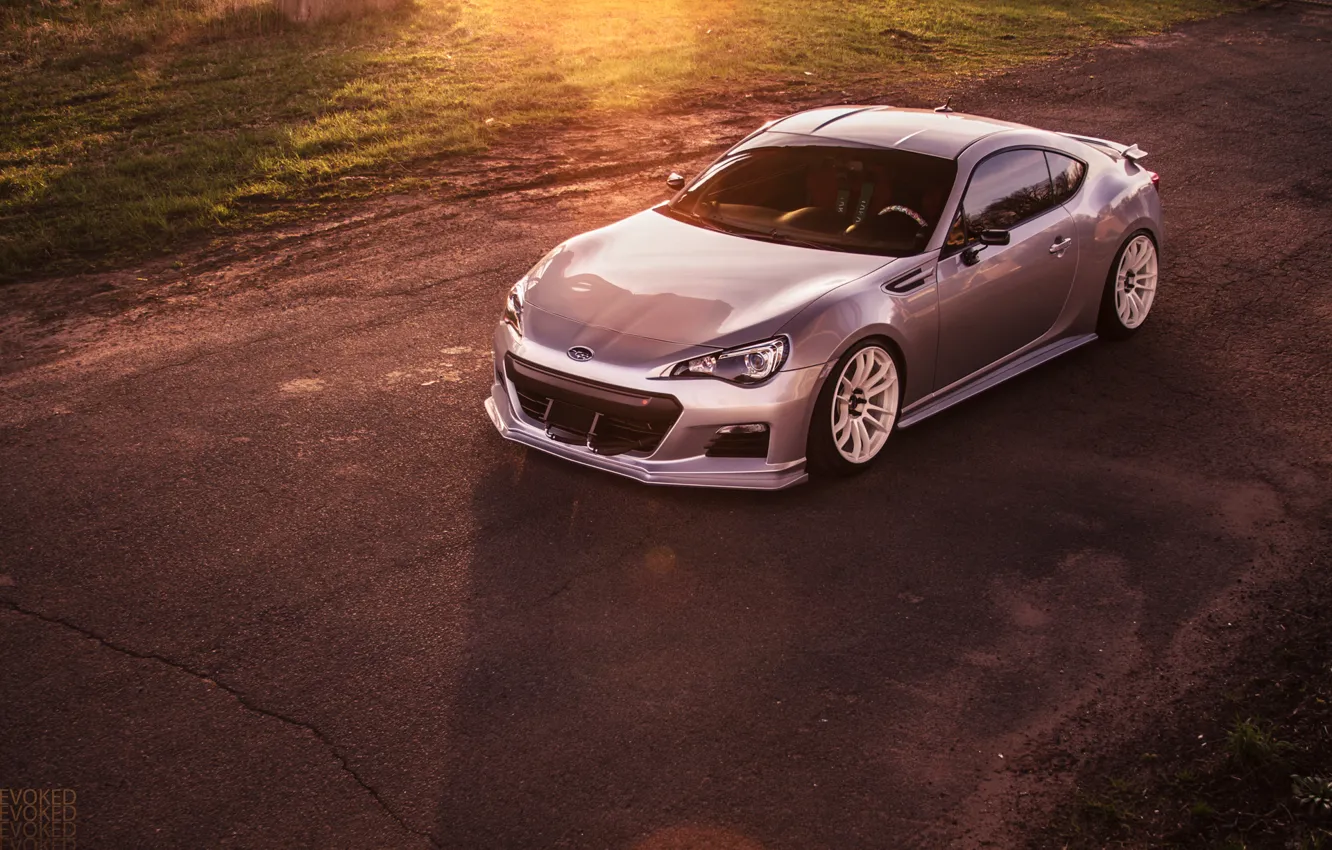 Photo wallpaper Subaru, silver, Subaru, silvery, BRZ, Evoked Photography