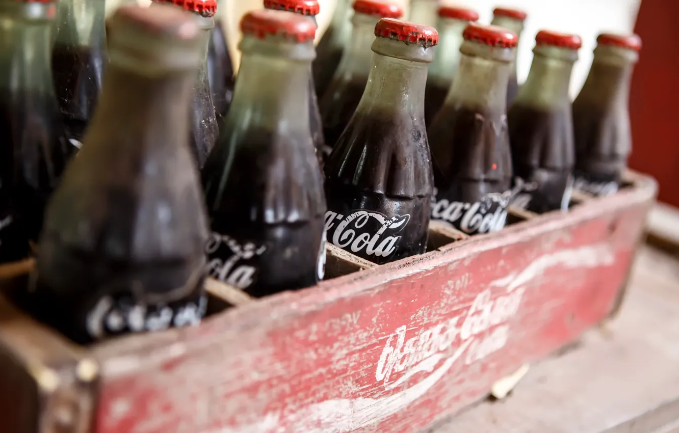 Photo wallpaper drink, box, coc cola