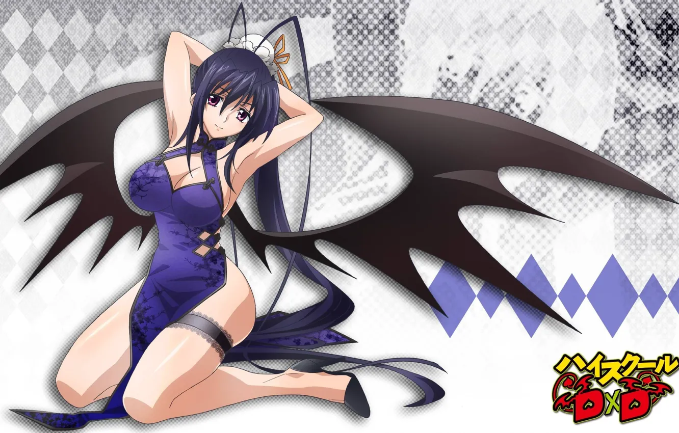 Photo wallpaper demon, devil, boobs, breast, anime, tits, japanese, chest