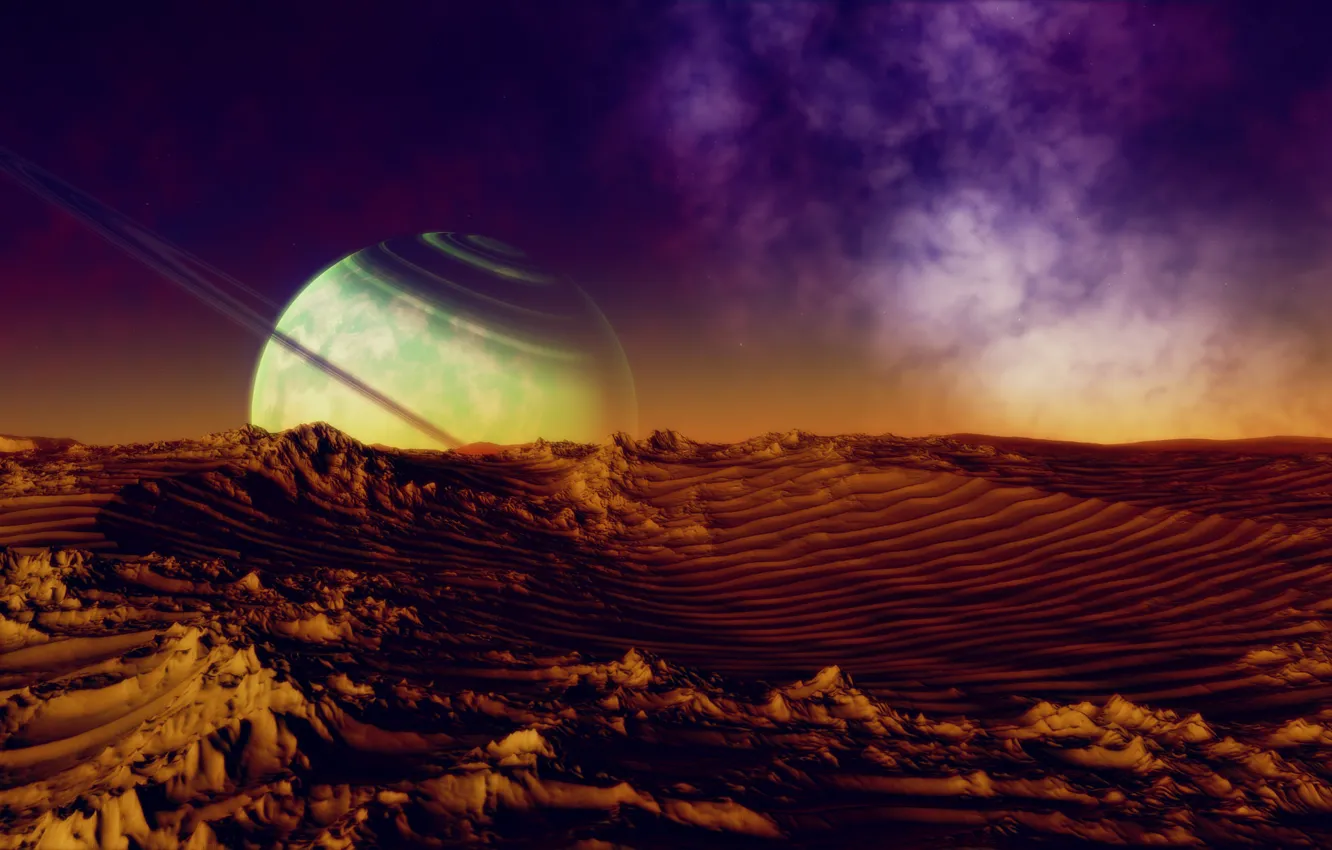 Photo wallpaper space, surface, planet, belt