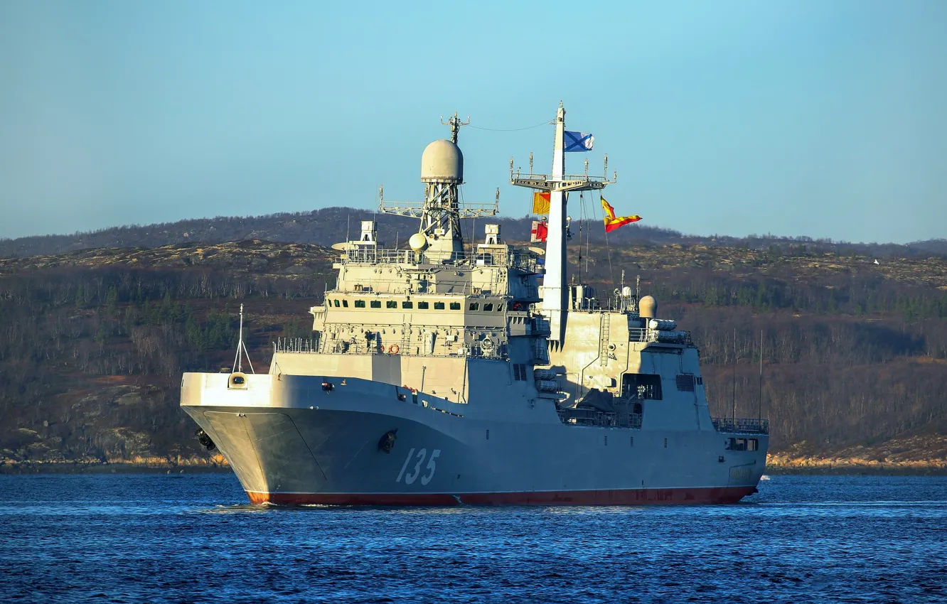 Photo wallpaper ship, landing, Ivan Gren, project 11711