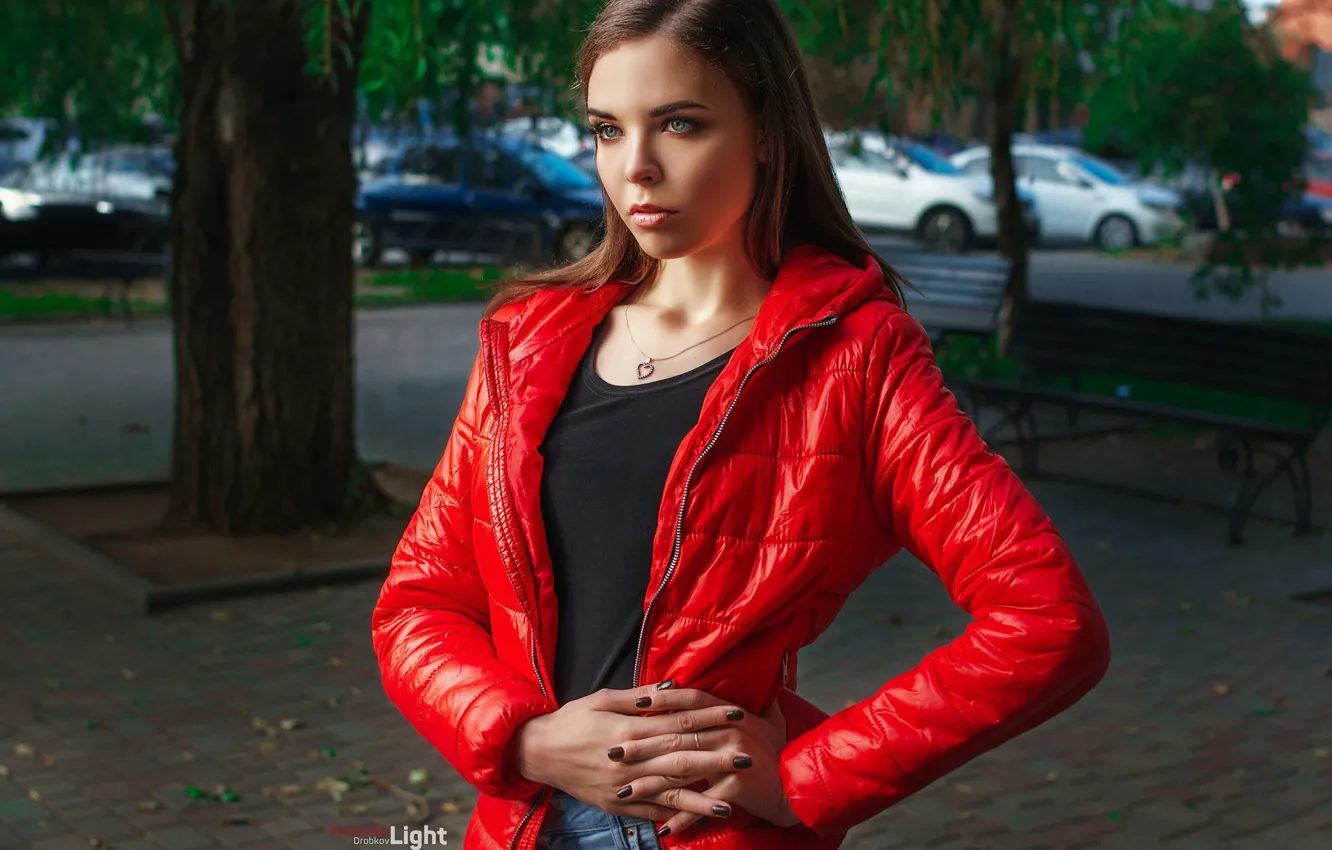 Photo wallpaper pose, street, portrait, hands, jacket, manicure, Alexander Drobkov-Light, Elena Kononenko