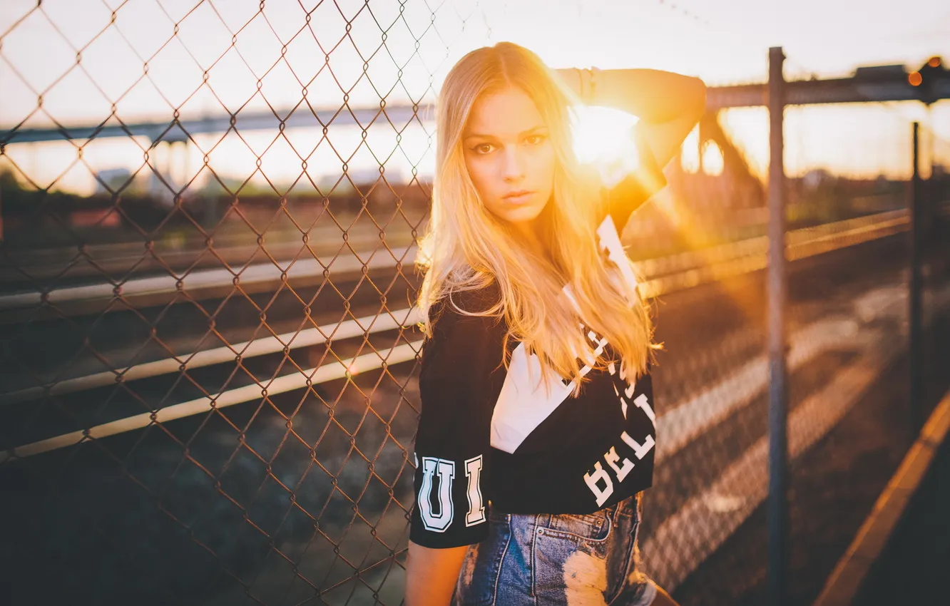 Photo wallpaper girl, light, Anni