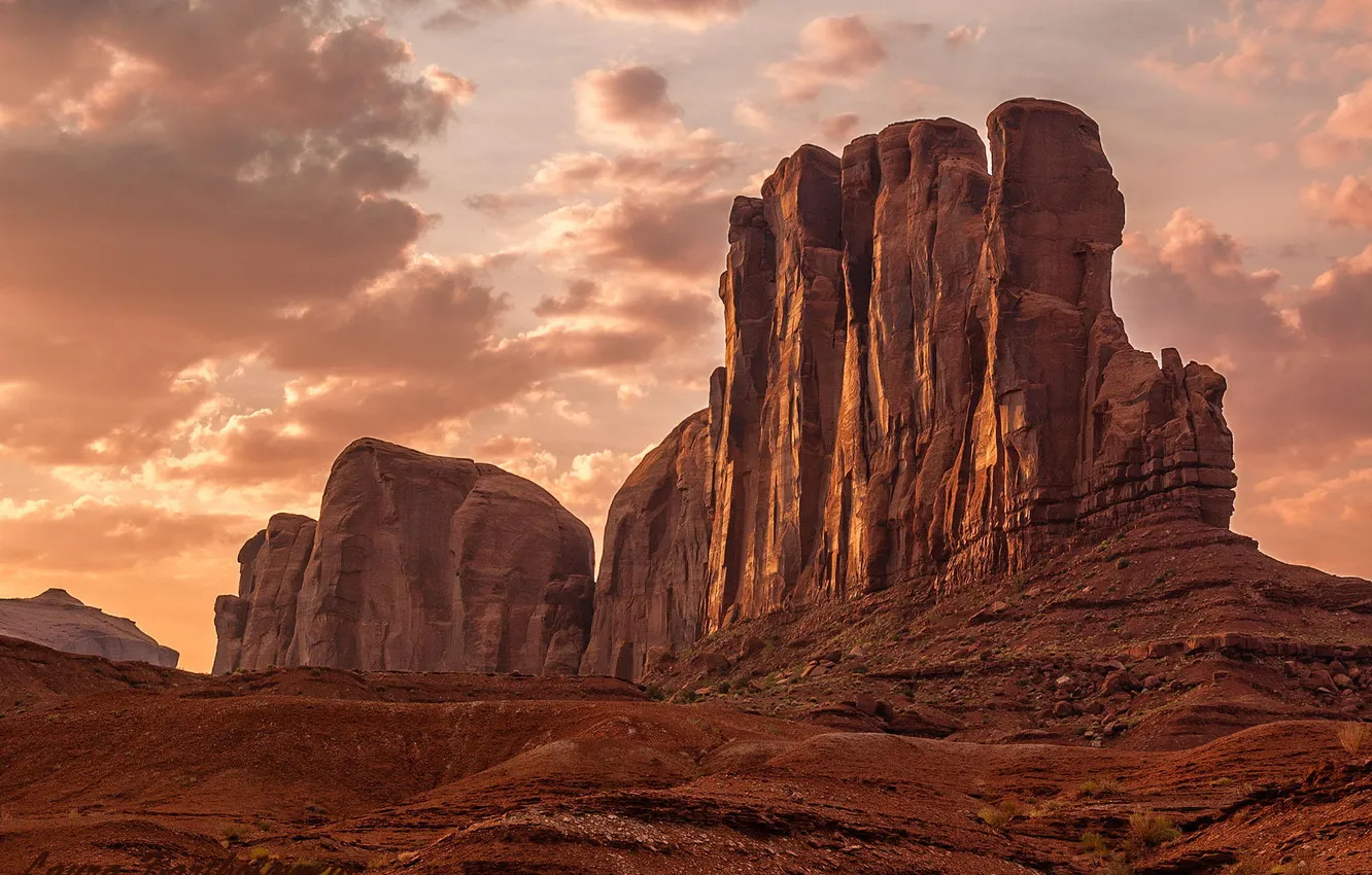 Photo wallpaper mountains, desert, canyon