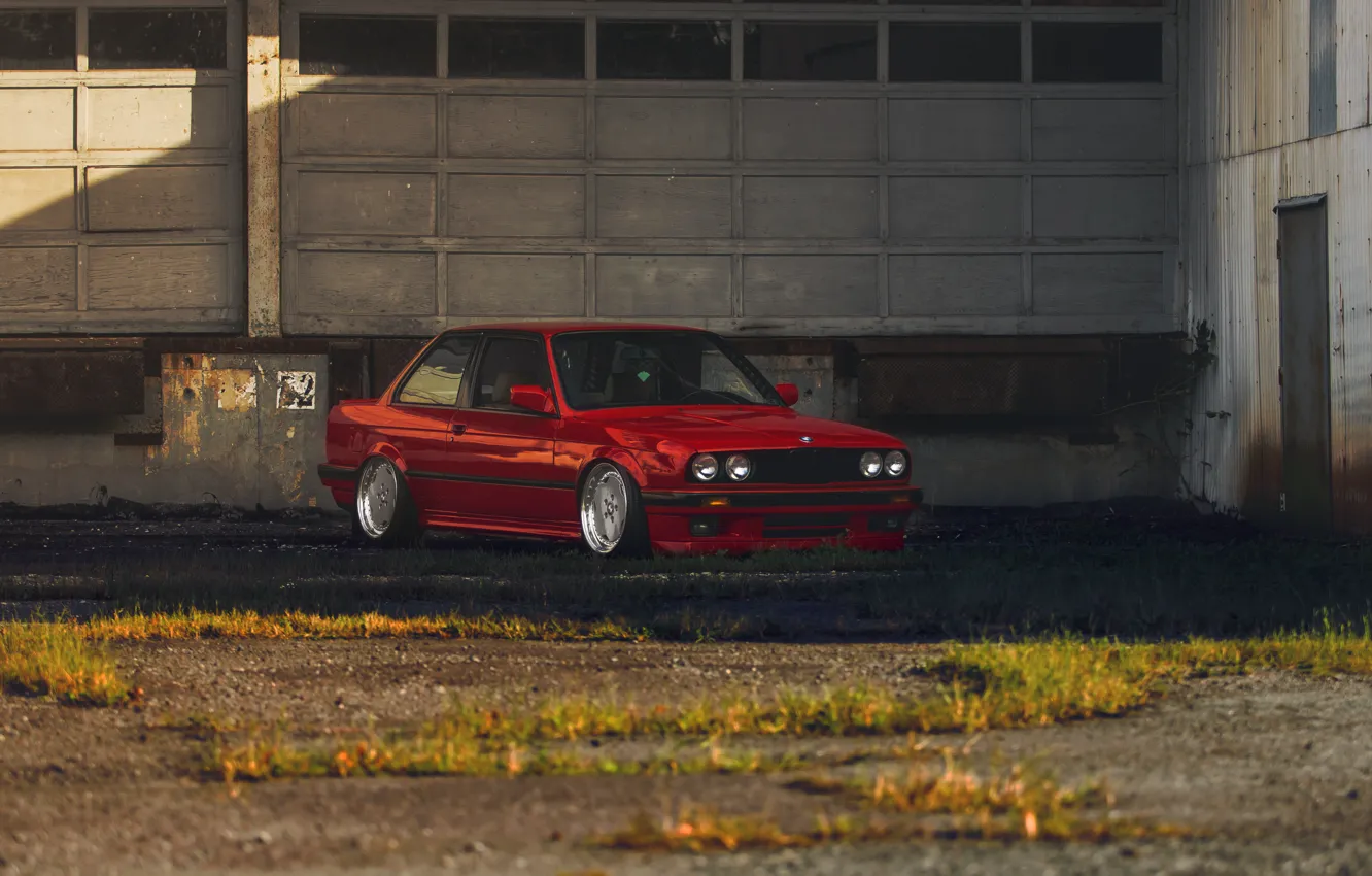 Photo wallpaper BMW, BMW, red, red, tuning, e30, The 3 series