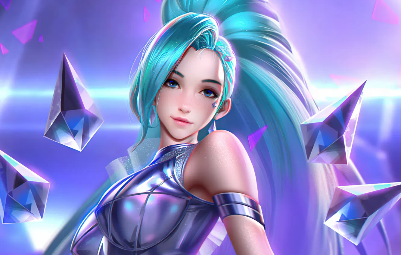 Photo wallpaper the game, portrait, game, blue eyes, beautiful girl, blue eyes, characters, charm