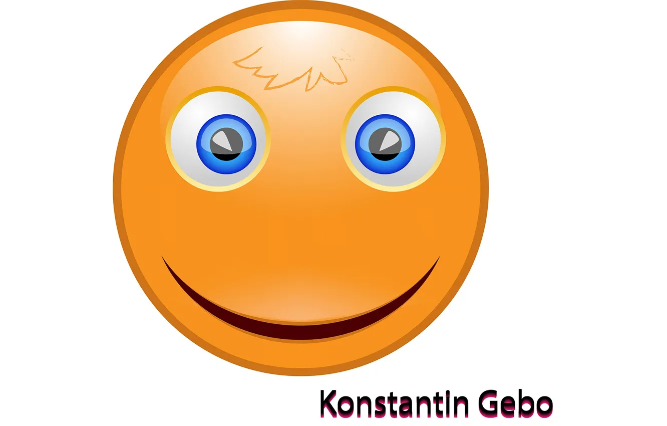 Photo wallpaper orange, smile, muzzle, smile, beautiful, smiley, smiley, smiling