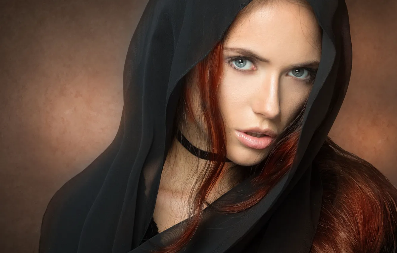 Photo wallpaper girl, photo, photographer, blue eyes, model, lips, redhead, portrait