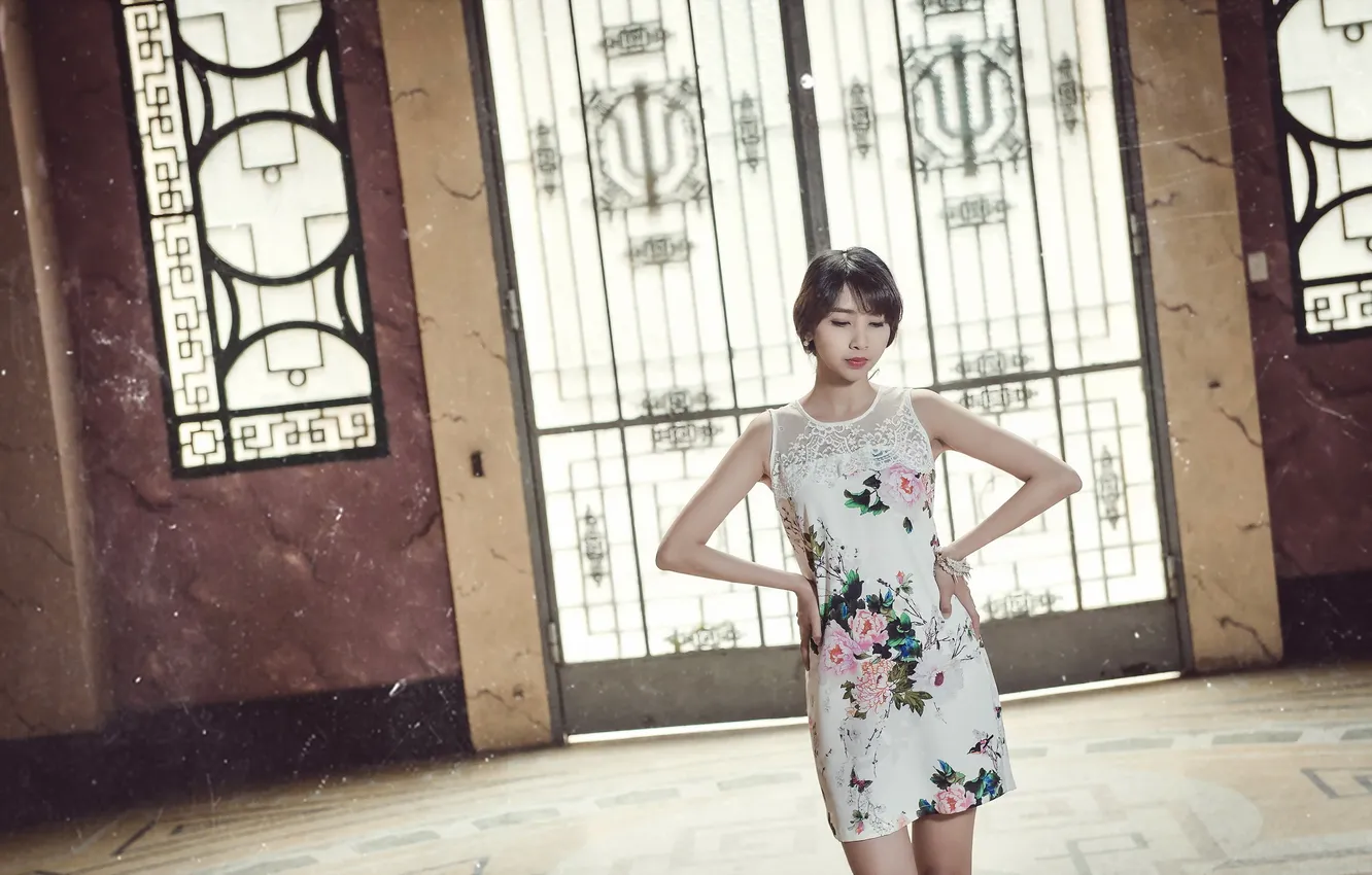 Photo wallpaper look, girl, pose