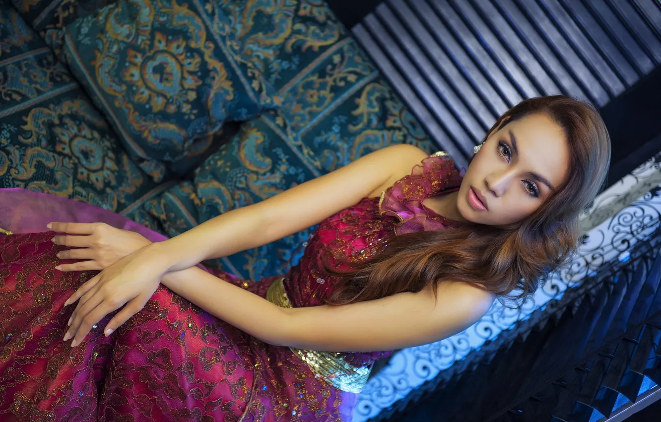 Photo wallpaper look, girl, portrait