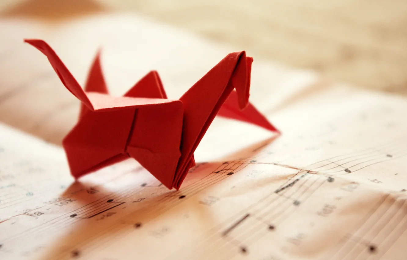 Photo wallpaper paper, notes, origami