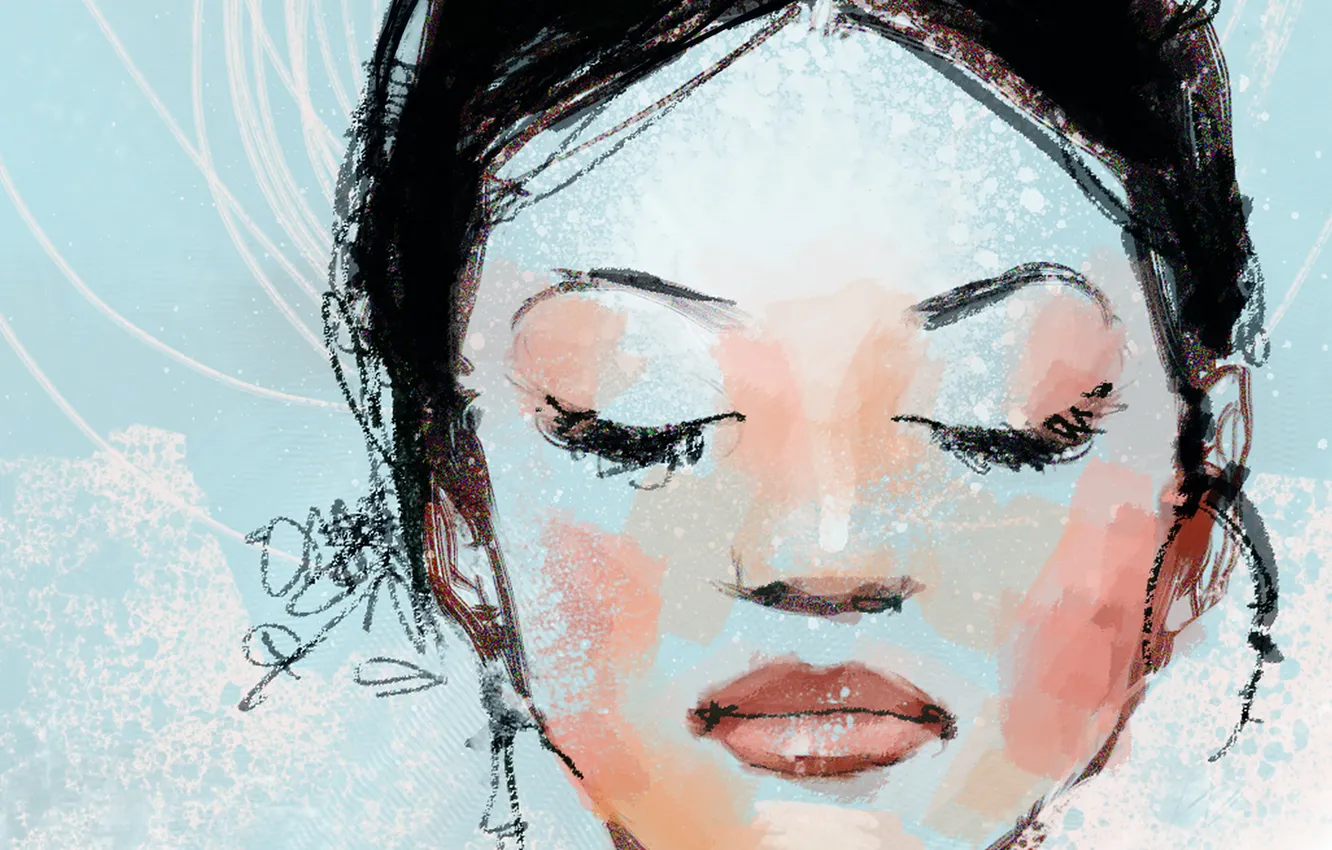 Photo wallpaper Portal 2, picture, paints, chell