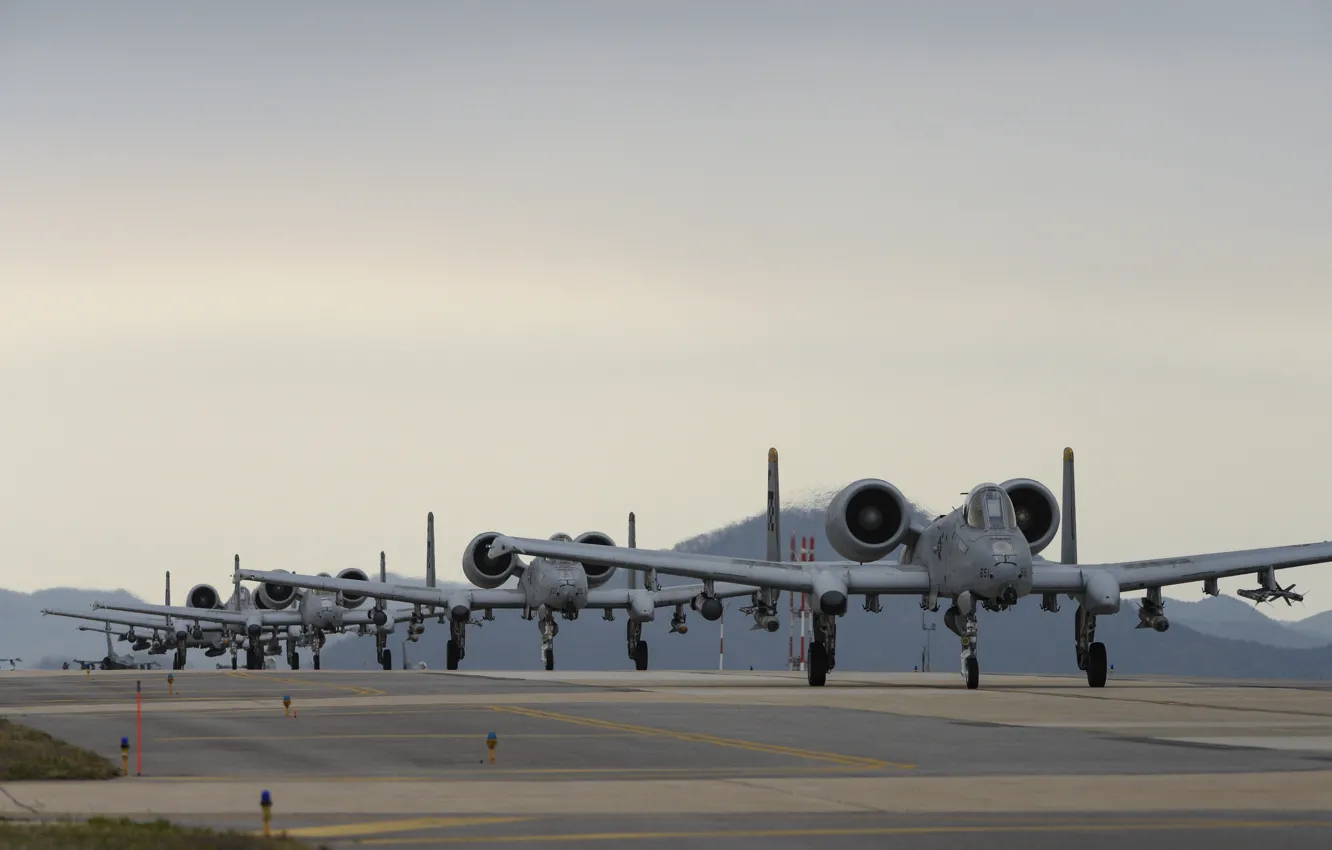 Photo wallpaper attack, UNITED STATES AIR FORCE, Fairchild Republic A-10 Thunderbolt II, American single twin-engine