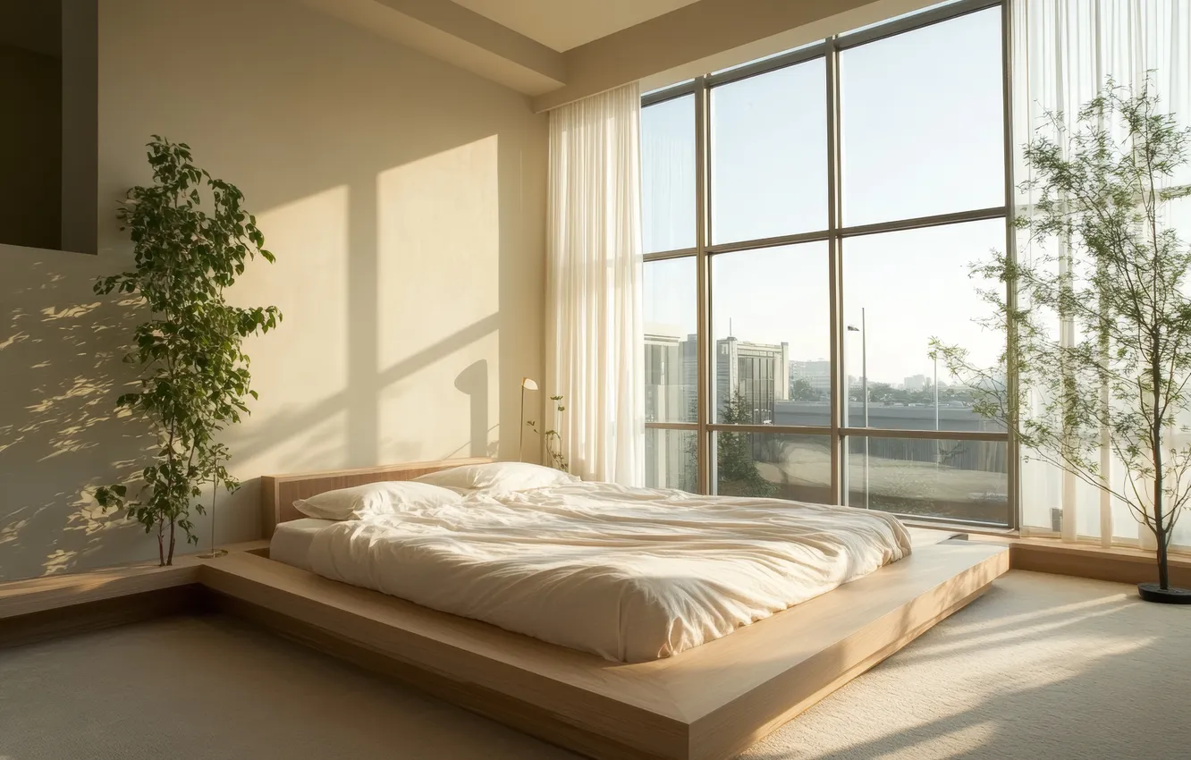 Photo wallpaper design, style, room, furniture, bed, home, interior, bed
