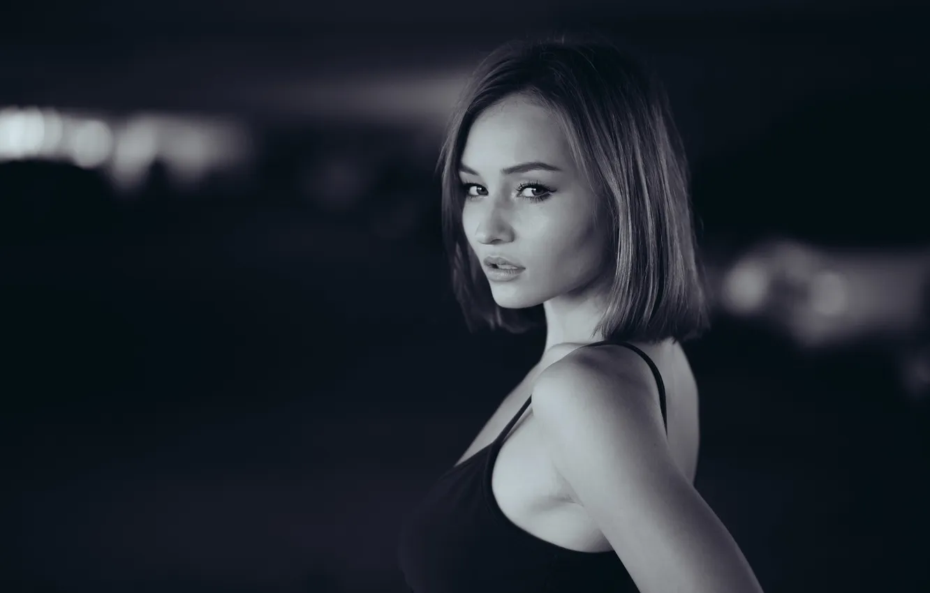 Photo wallpaper look, girl, hairstyle