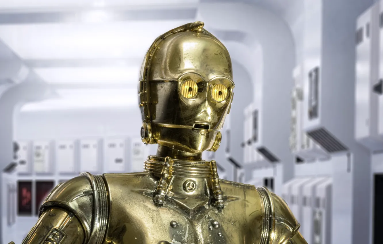 Photo wallpaper robot, star wars, C-3PO