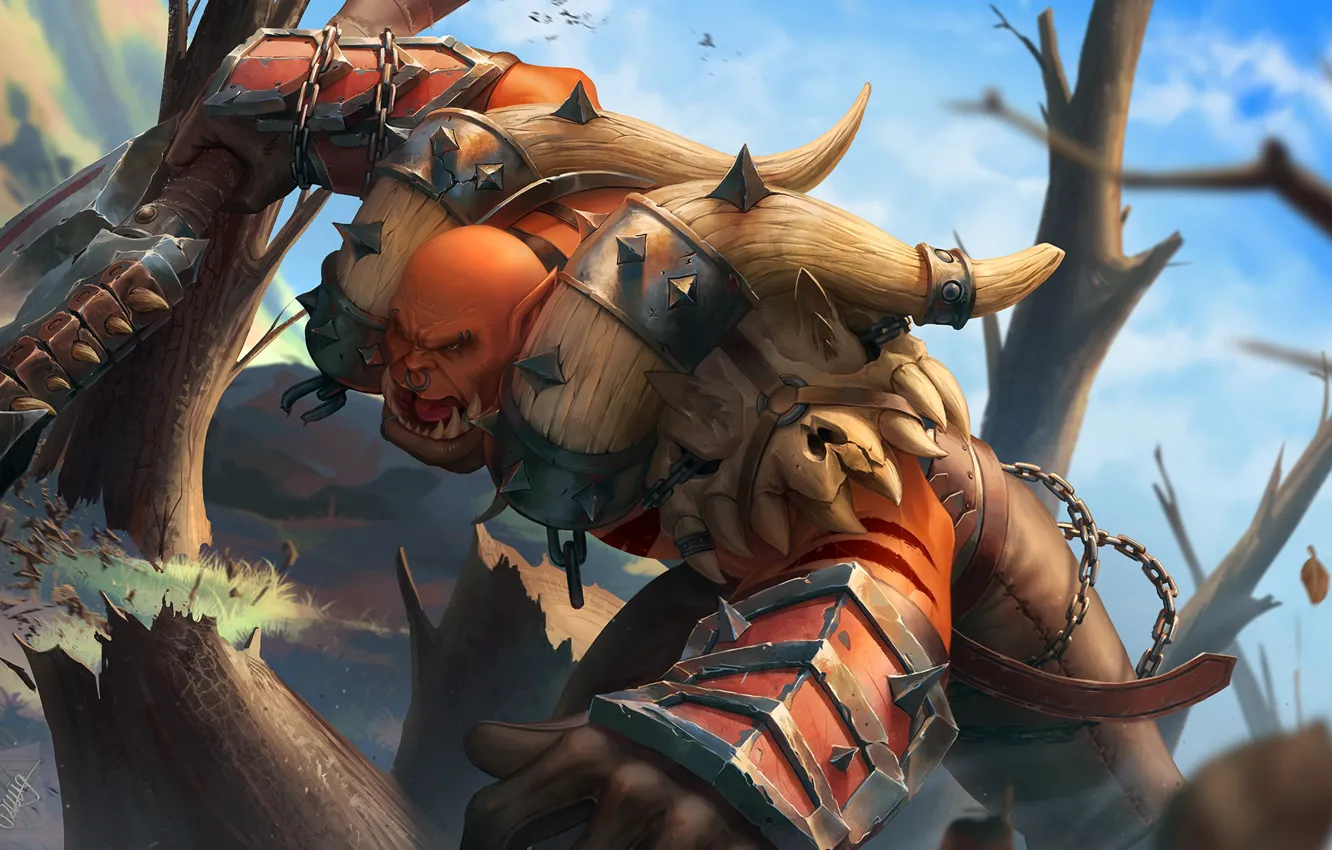 Photo wallpaper World of Warcraft, warcraft, wow, art, hots, garrosh hellscream